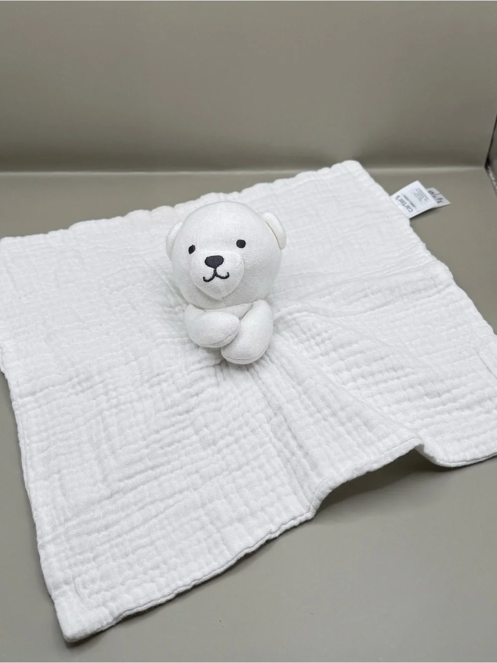 Carters Child Of Mine Muslin Baby Bear Lovey Security Blanket Soother Plush